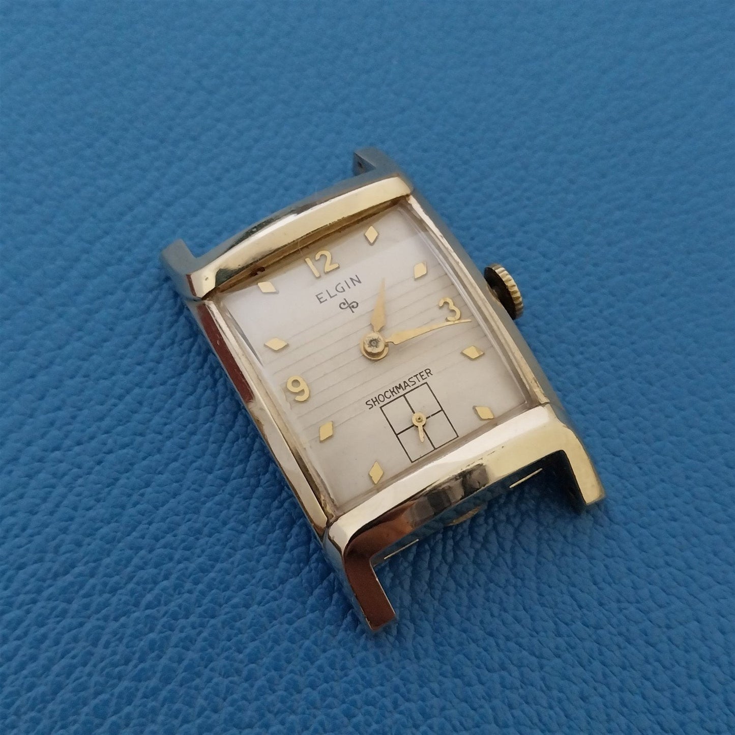 1950s Elgin 21j 14k Gold-Filled MCM Tank Vintage Watch