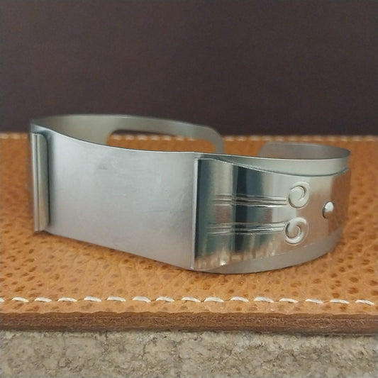 19mm 18mm Don Juan Stainless Steel Guardsman Deco Cuff Large Field Watch Band