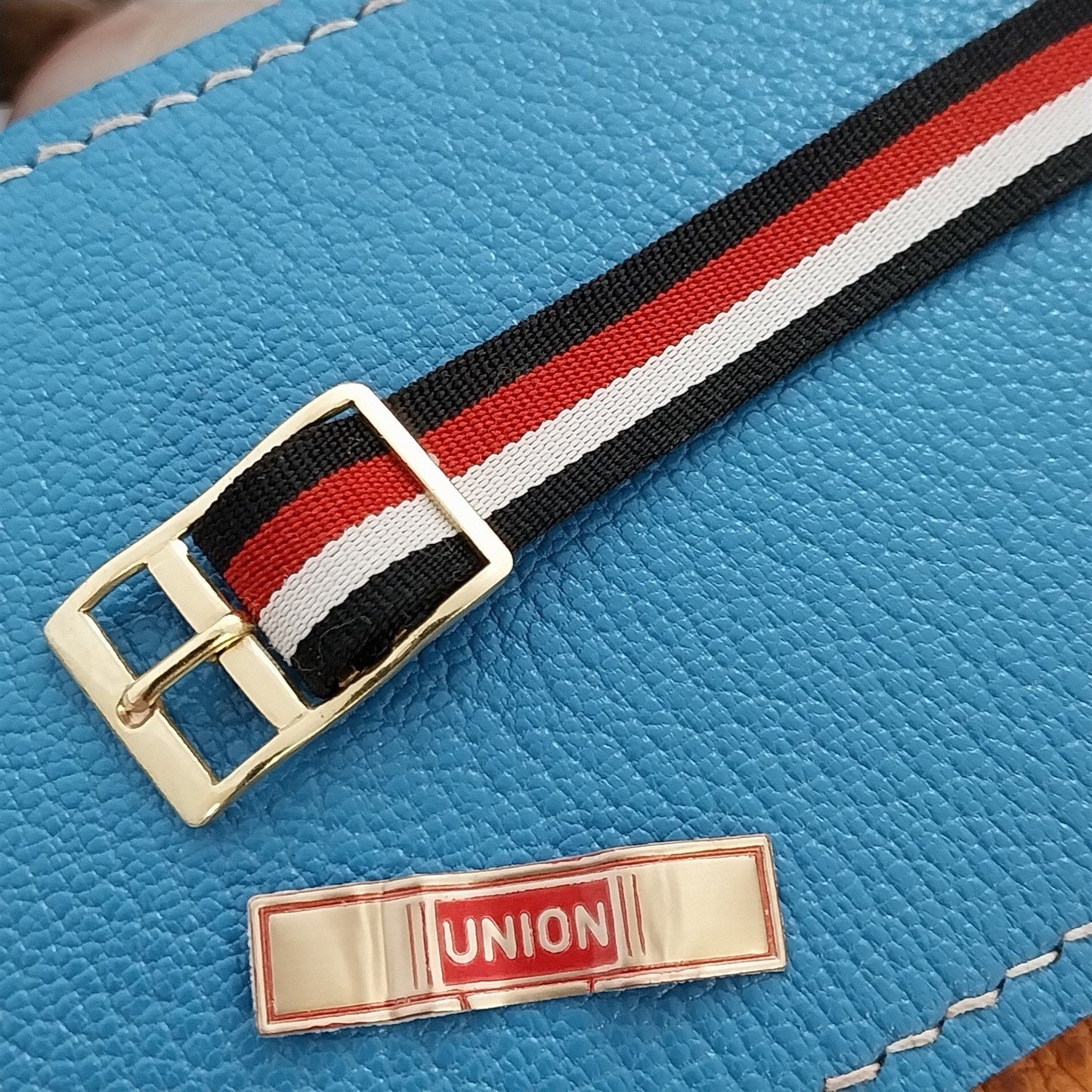 Vintage 12mm Union Perlon Ladies 1960s Single Pass Reversible Unused Watch Band