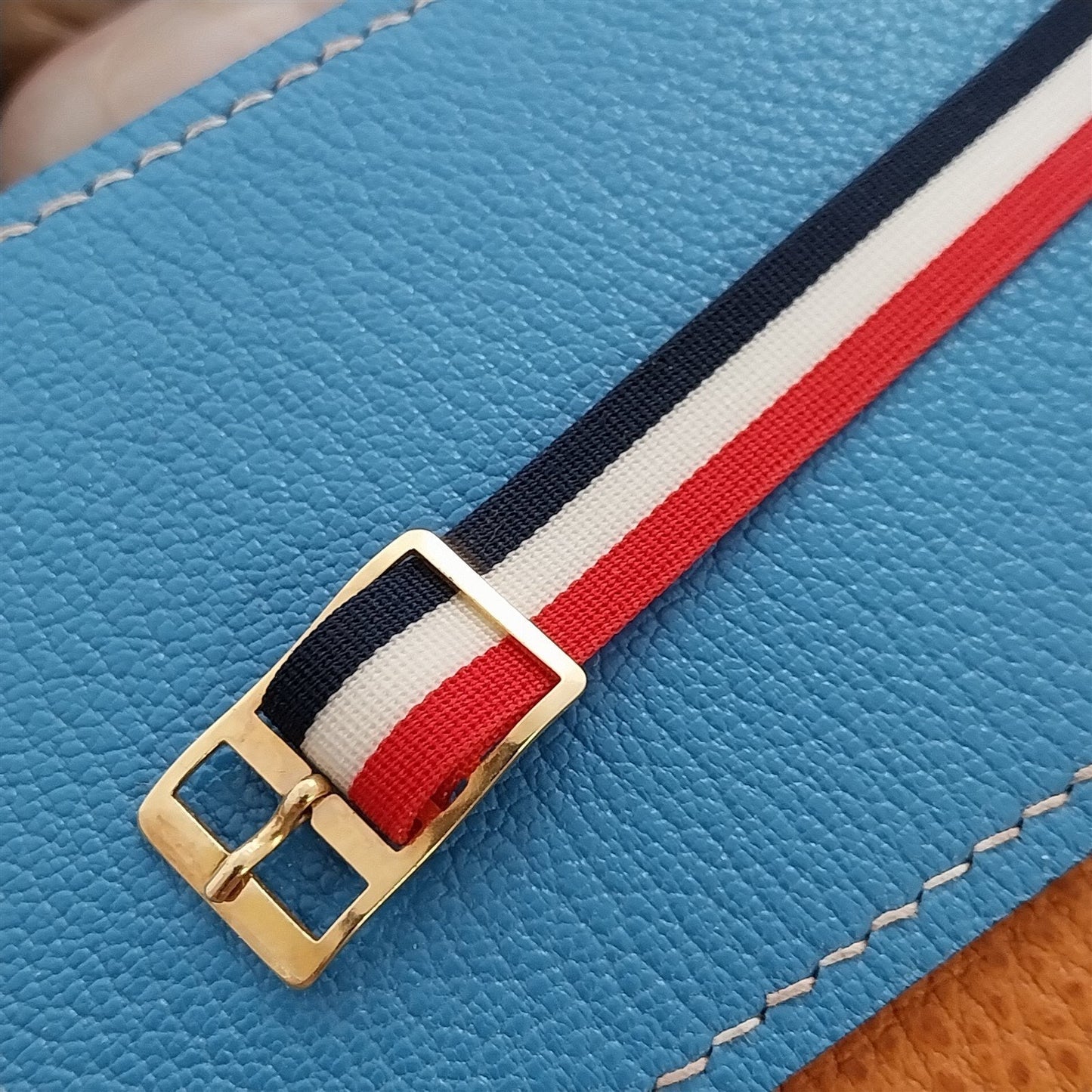 Vintage 12mm Kreisler Perlon Ladies 1960s Single Pass Red White&Blue Watch Band