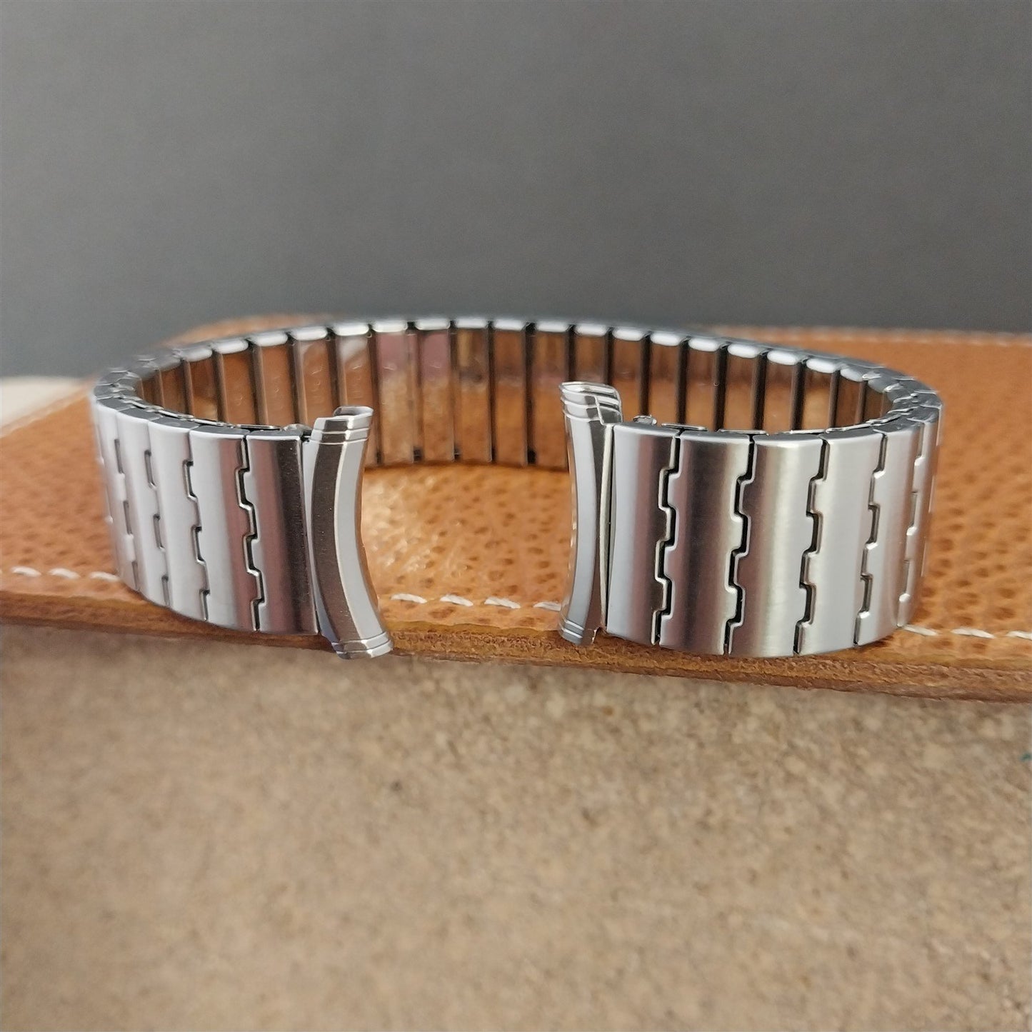 19mm 18mm 1960s Speidel Brushed Stainless Steel Long Unused Vintage Watch Band