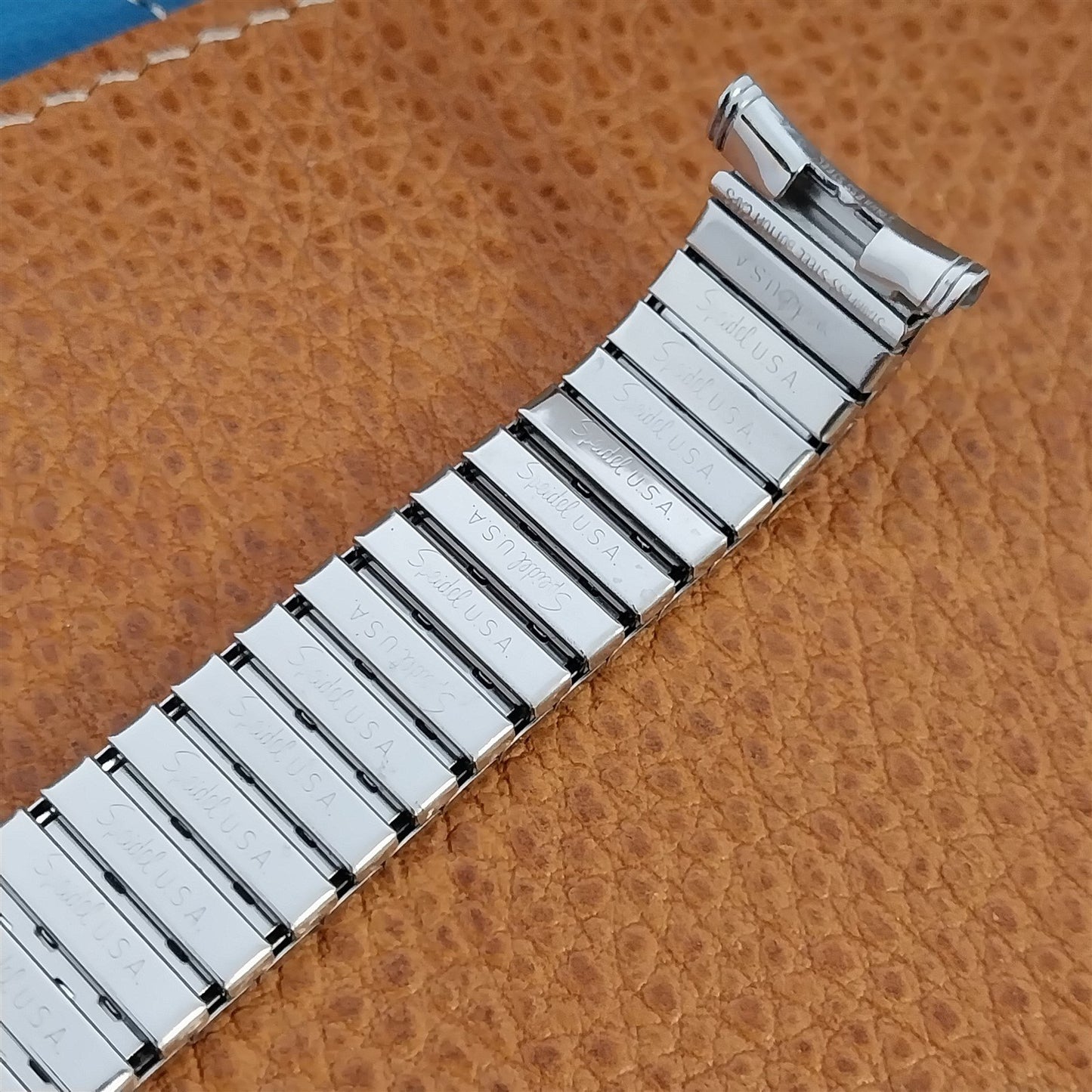 19mm 18mm 1960s Speidel Brushed Stainless Steel Long Unused Vintage Watch Band