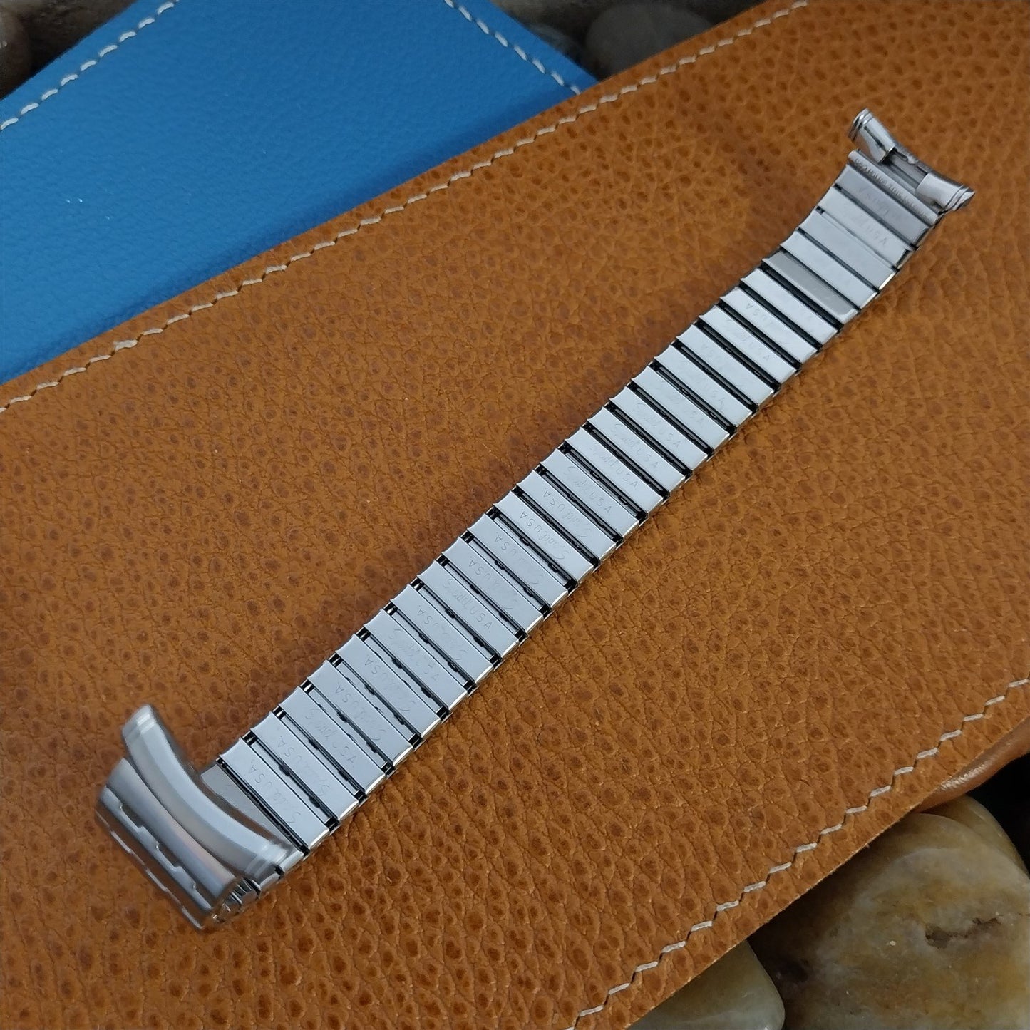 19mm 18mm 1960s Speidel Brushed Stainless Steel Long Unused Vintage Watch Band