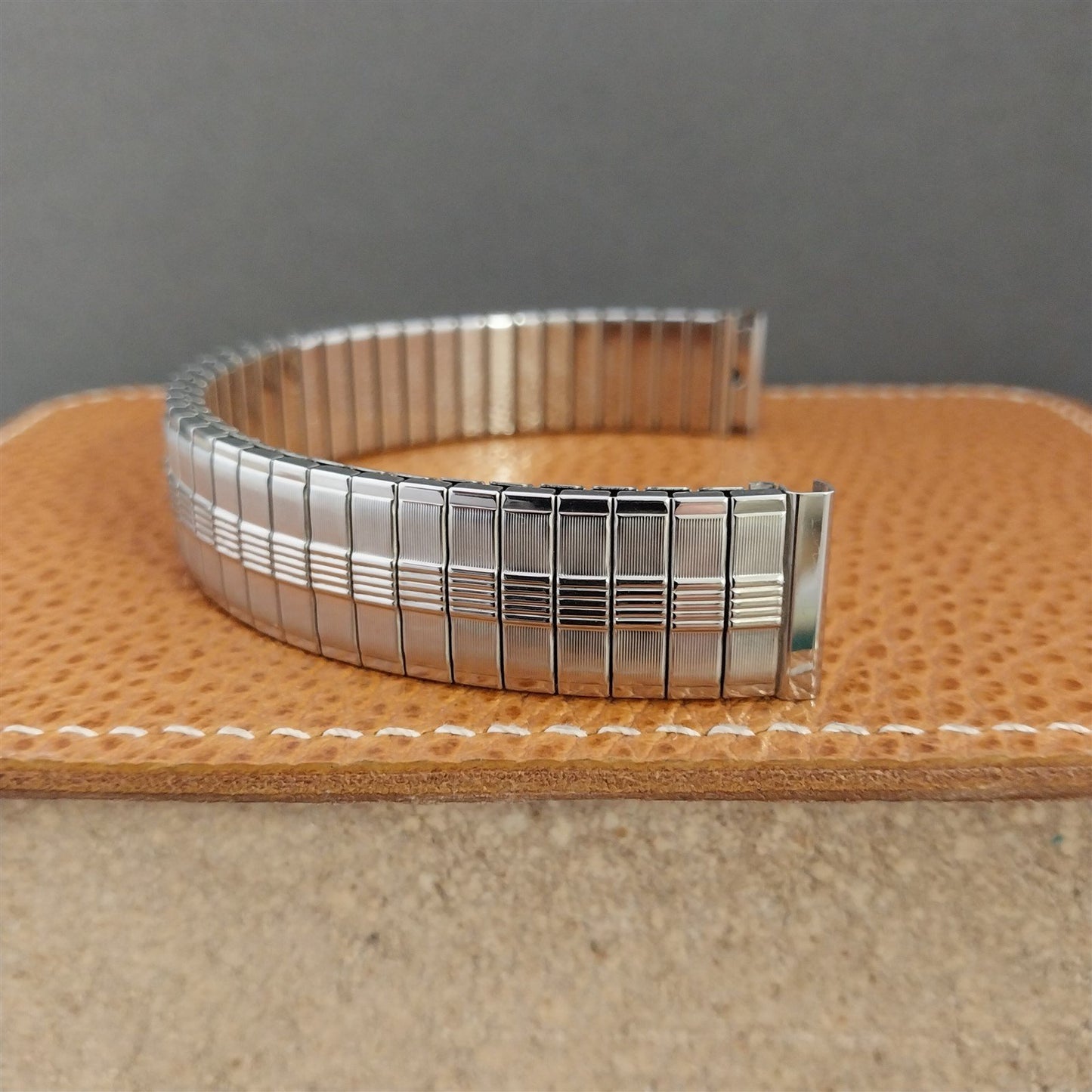 1970s Vintage Stainless Steel Speidel Thunderbird 16mm Unused Watch Band