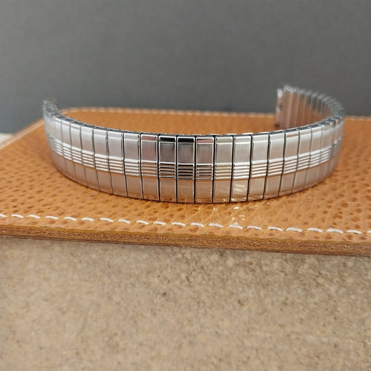 1970s Vintage Stainless Steel Speidel Thunderbird 16mm Unused Watch Band