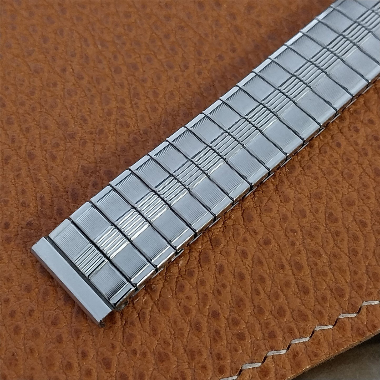 1970s Vintage Stainless Steel Speidel Thunderbird 16mm Unused Watch Band