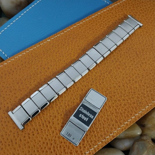 Vintage 18mm 17mm Kiefer Cadman Stainless Steel Wire Lug nos Unused Watch Band