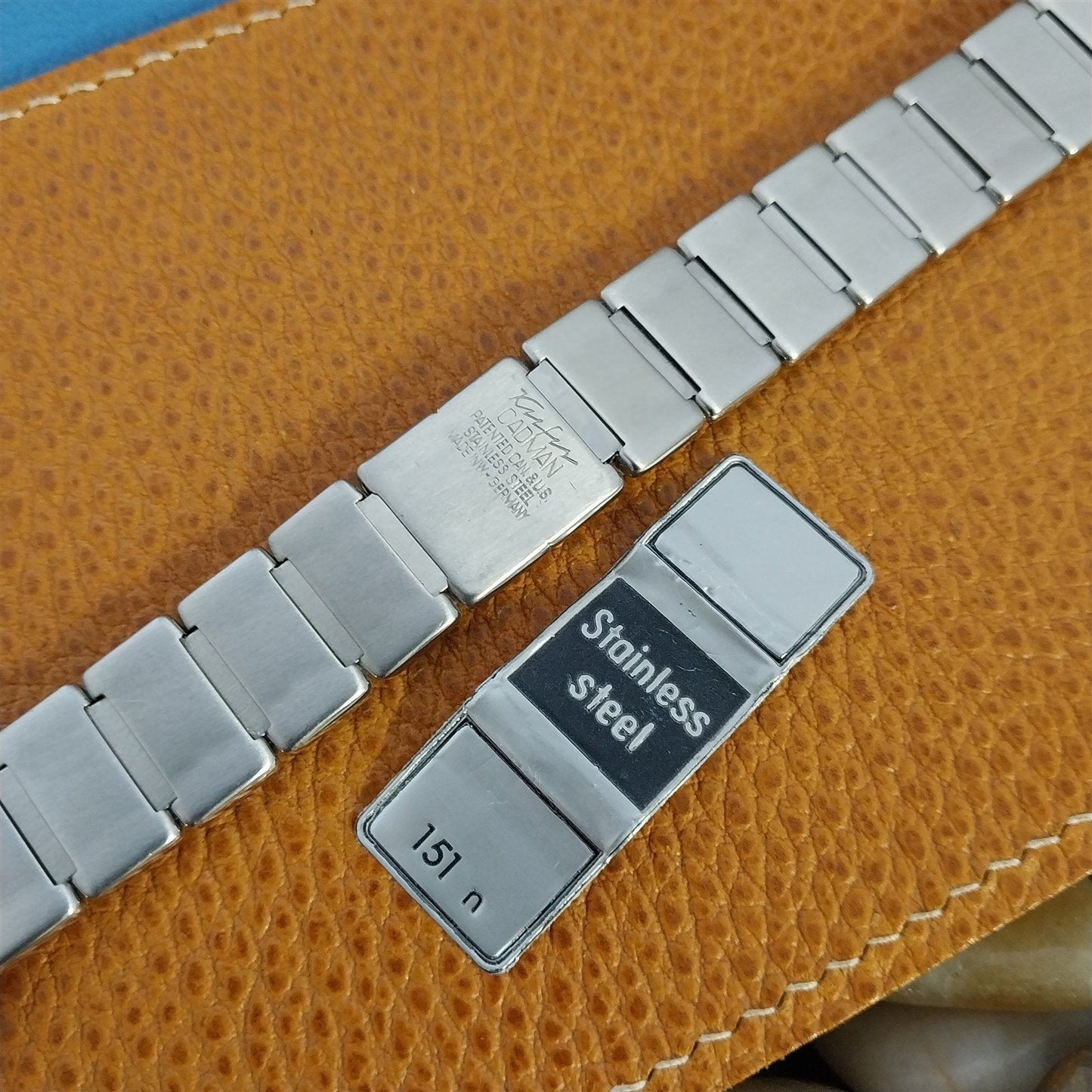 Vintage 18mm 17mm Kiefer Cadman Stainless Steel Wire Lug nos Unused Watch Band