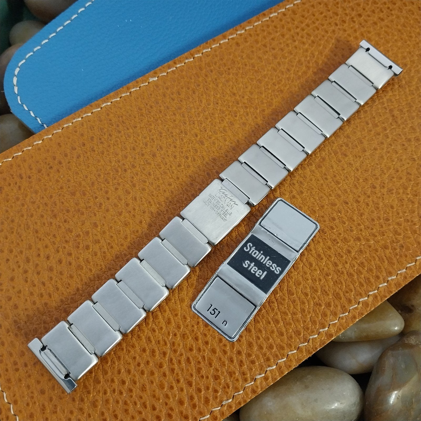 Vintage 18mm 17mm Kiefer Cadman Stainless Steel Wire Lug nos Unused Watch Band