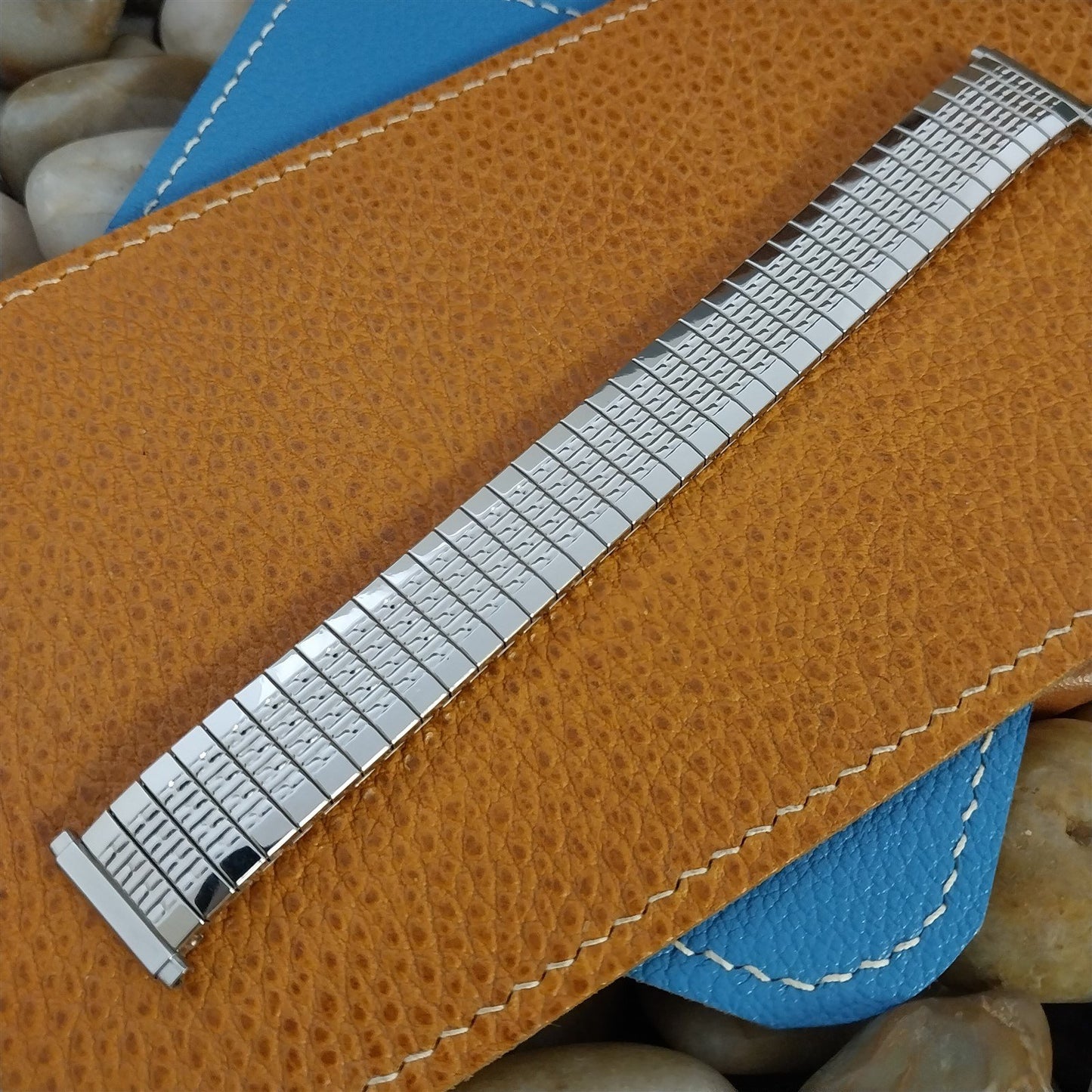 16mm 18mm 19mm Speidel Brasilia Beads of Rice Stainless 1970s Unused Watch Band