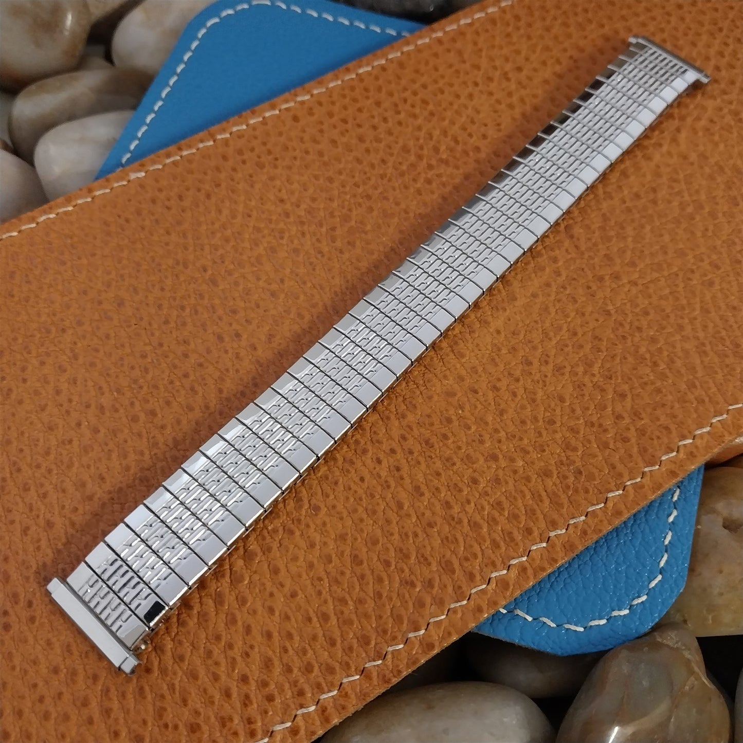 17mm 18mm 19mm Speidel Brasilia Long Rice Beads Stainless 70s Unused Watch Band