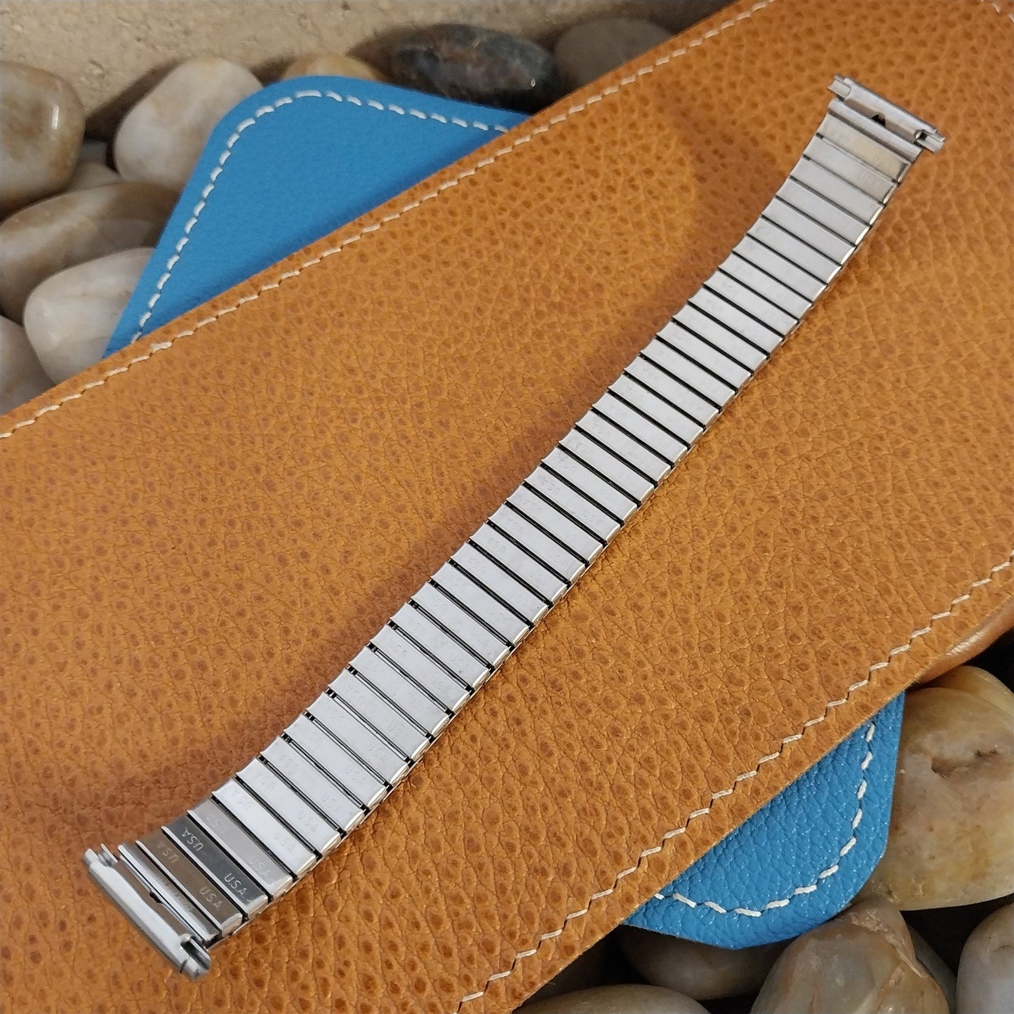 17mm 18mm 19mm Speidel Brasilia Long Rice Beads Stainless 70s Unused Watch Band