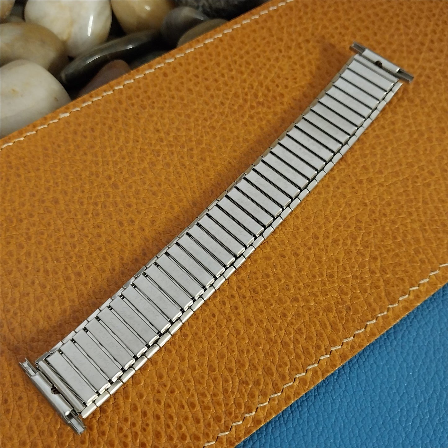 1970s Wide Stainless Steel 22mm 20mm 19mm Speidel Unused Vintage Watch Band