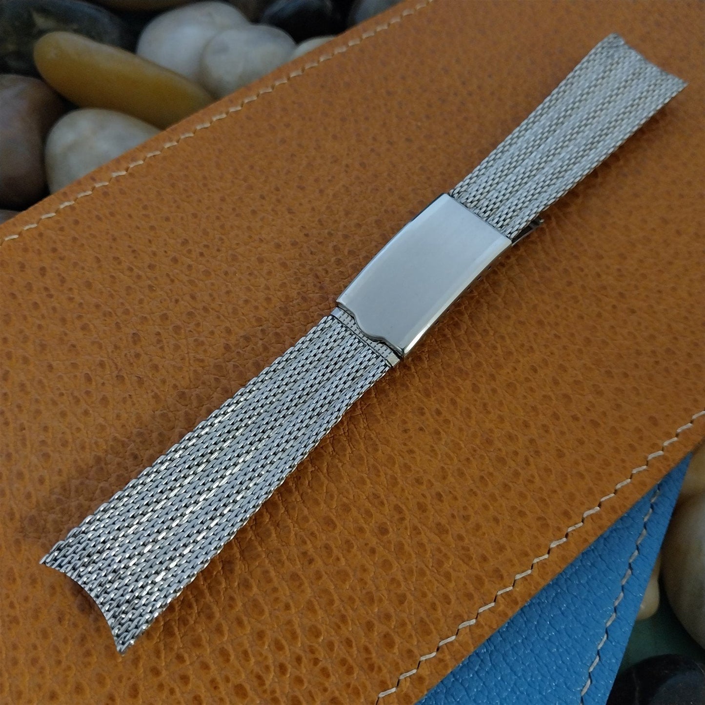 Vintage Stainless Steel Mesh 19mm Classic Lenox Unused 1960s Watch Band