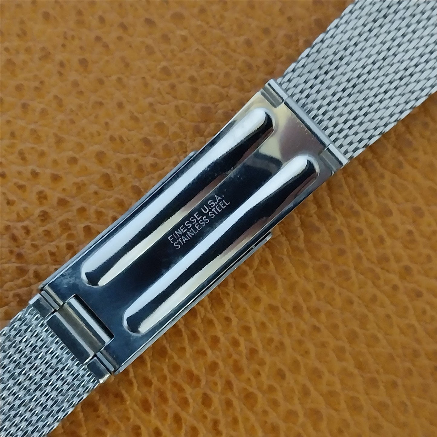 Vintage Stainless Steel Mesh 19mm Classic Lenox Unused 1960s Watch Band