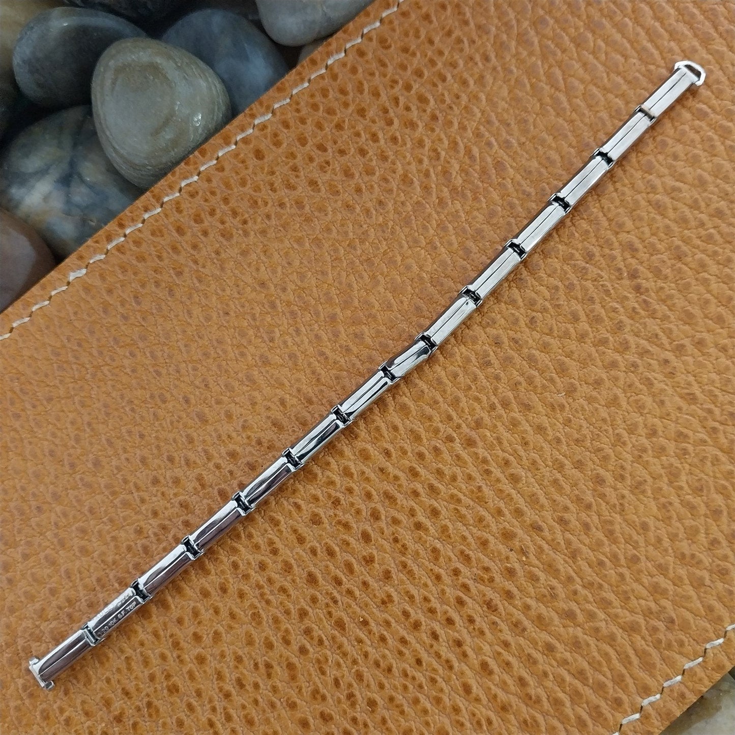 Ladies 1950s 10k White Gold-Fill Hadley Sorority Unused Vintage Watch Band