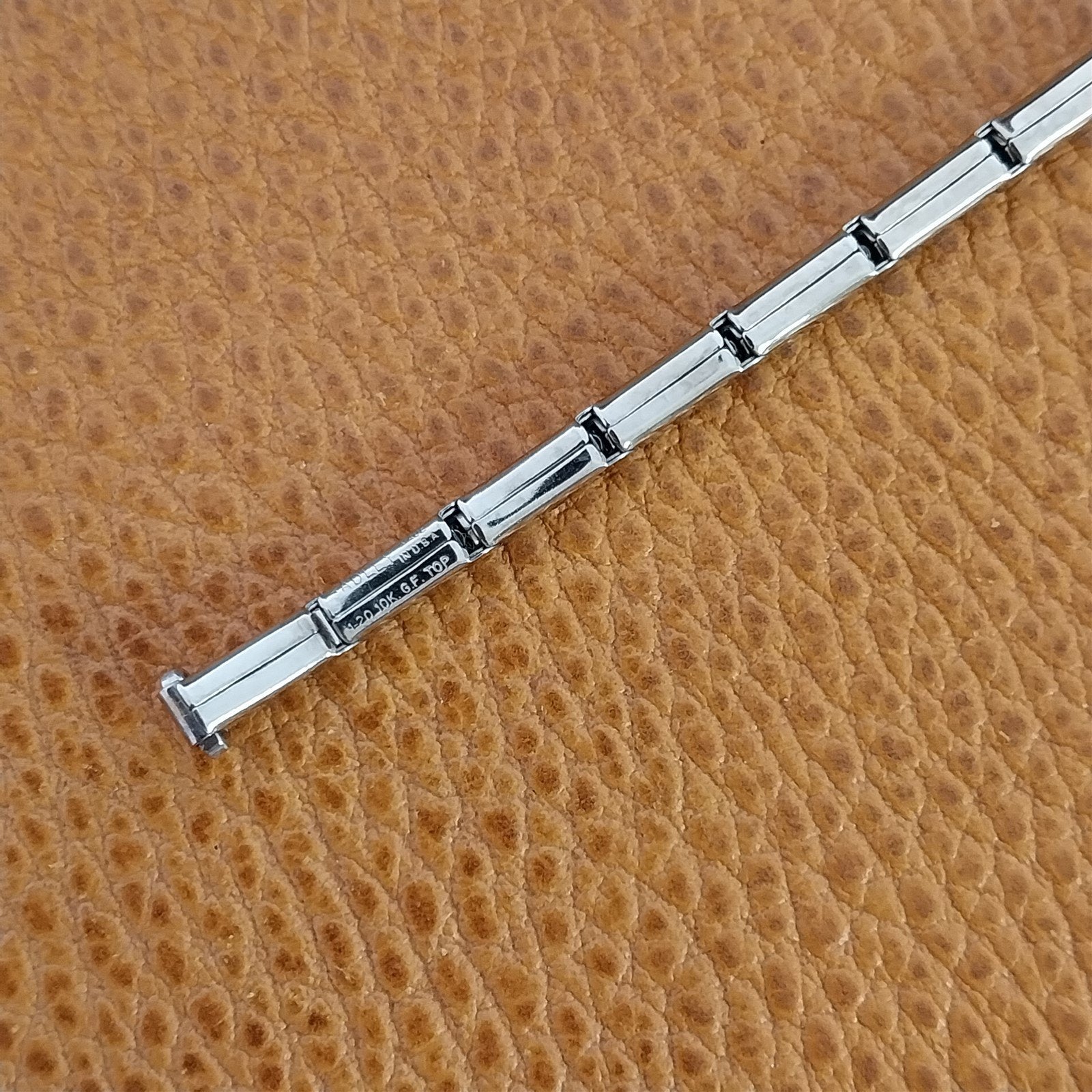 Ladies 1950s 10k White Gold-Fill Hadley Sorority Unused Vintage Watch Band