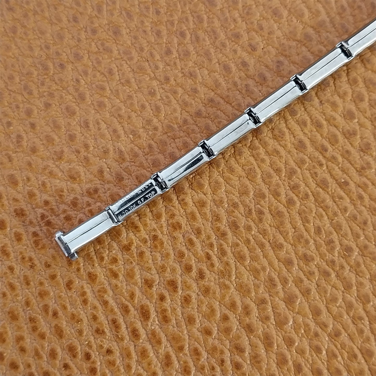 Ladies 1950s 10k White Gold-Fill Hadley Sorority Unused Vintage Watch Band