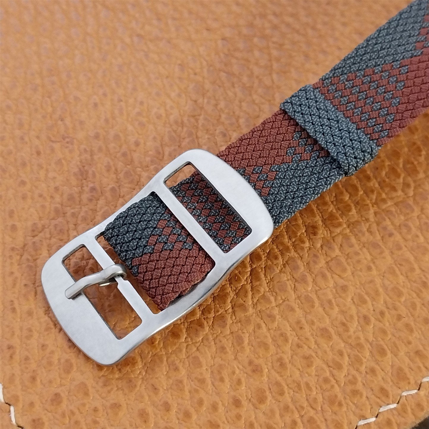 16mm Stainless Steel Buckle for Nylon Perlon Single Pass Vintage Watch Band