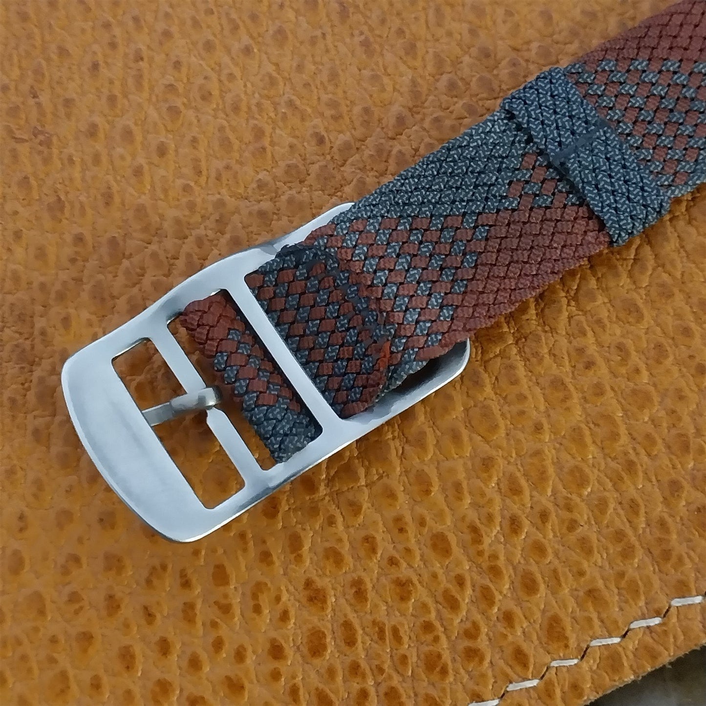 16mm Stainless Steel Buckle for Nylon Perlon Single Pass Vintage Watch Band