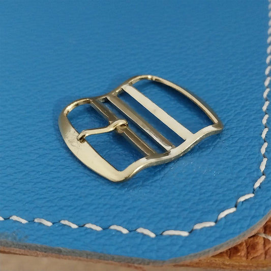 Vintage 20mm Yellow Gold-Tone Buckle Unused for Perlon Single-Pass Watch Band