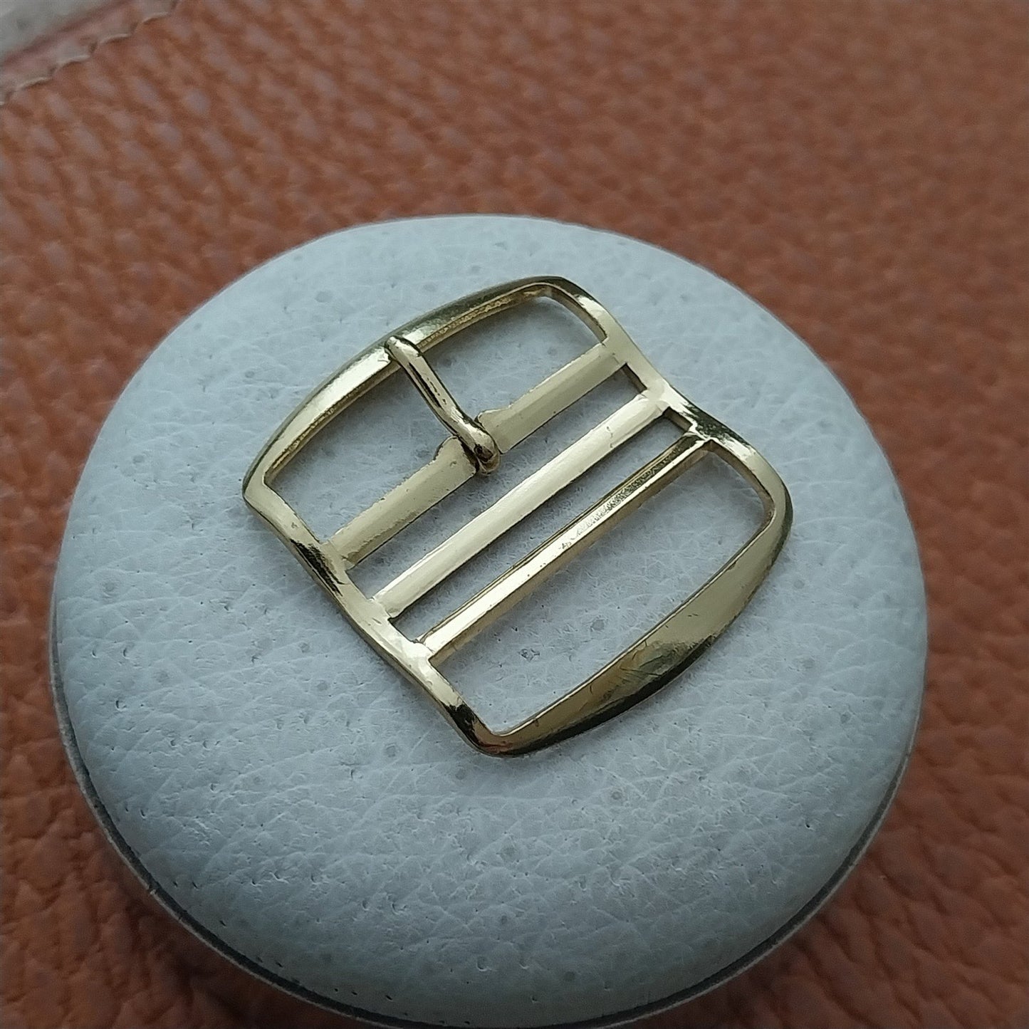 Vintage 20mm Gold-Tone Buckle for Perlon Single-Pass Watch Strap