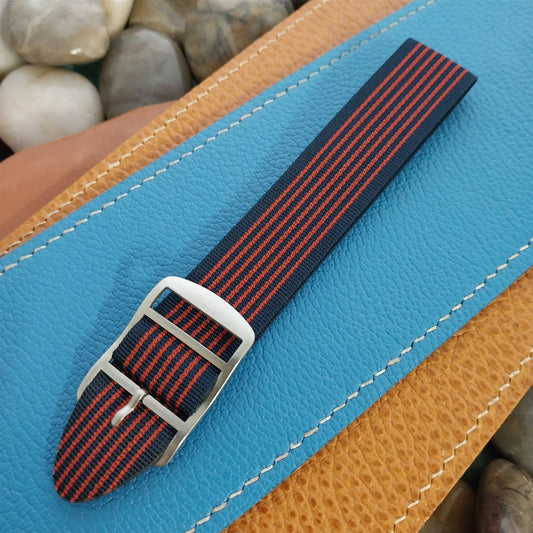 Vintage 20mm Striped Perlon Perulit Classic Single Pass 1960s Unused Watch Band