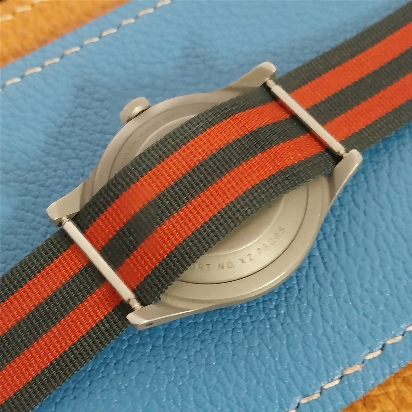 Vintage 18mm Striped Perlon Classic 1960s Single Pass Unused Watch Band