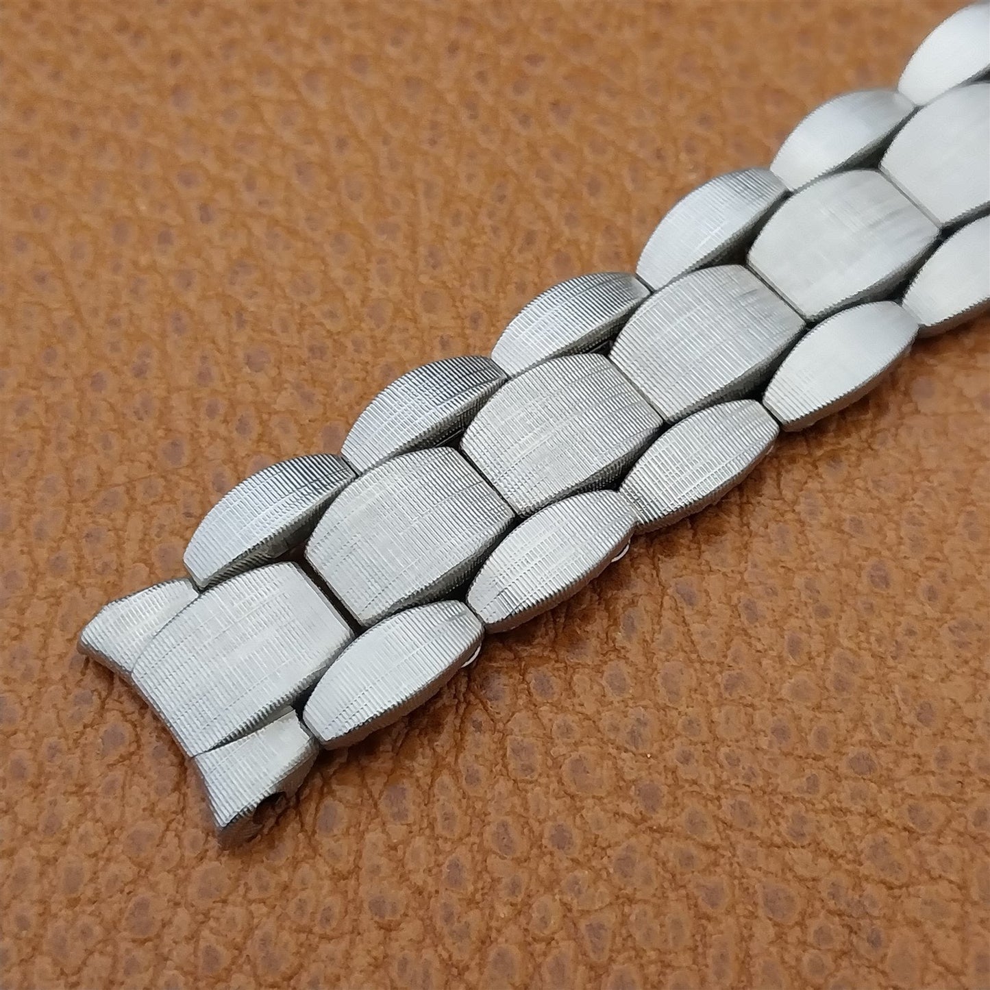 Vintage 5/8" 10k White Gold Filled Apex Quadra-Flex MCM Unused 1950s Watch Band