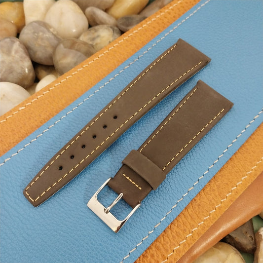 22mm Brown Corfam 22mm/16mm Unused Classic nos Vintage Watch Band