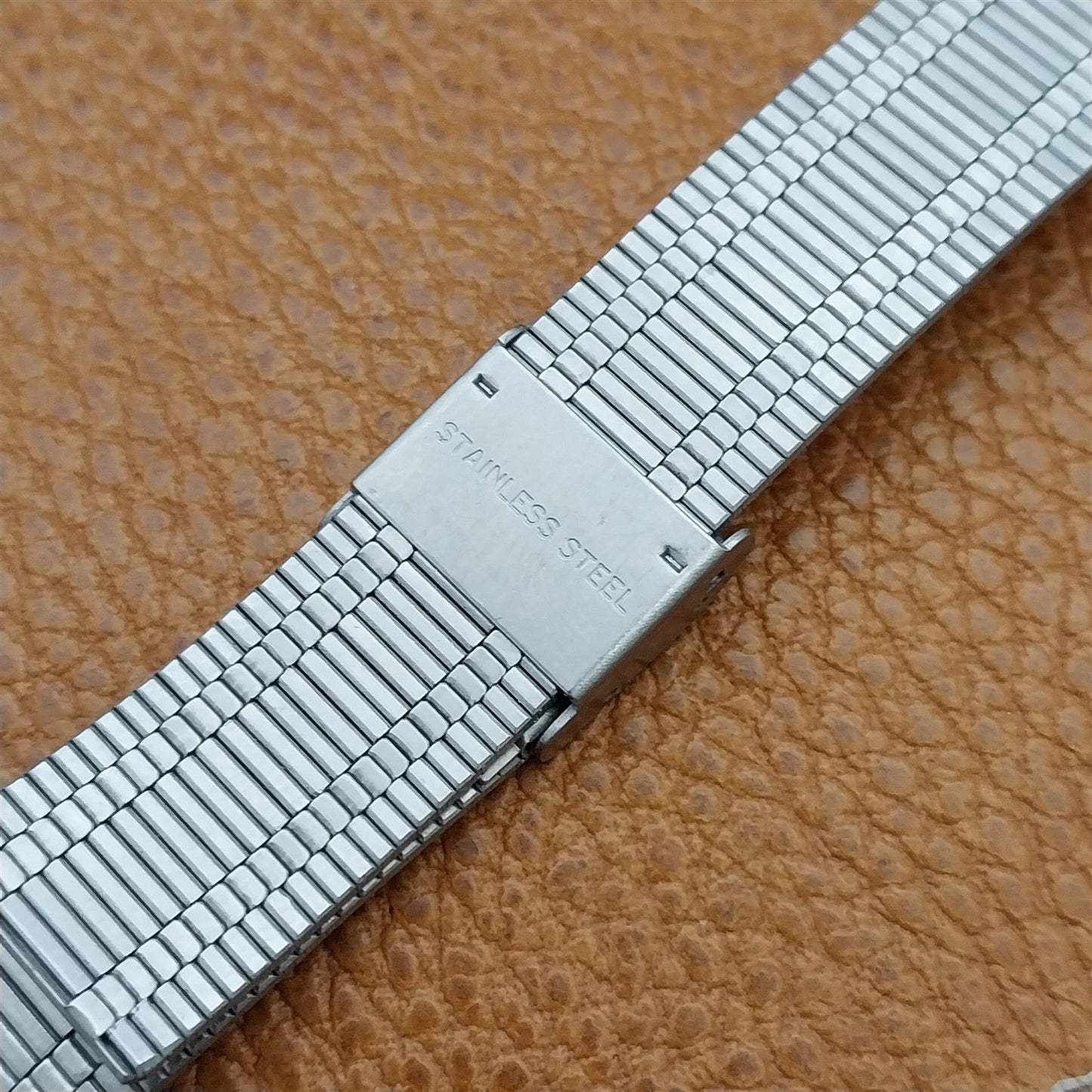 20mm Stainless Steel LED LCD Integrated Lug nos Unused Vintage Watch Band