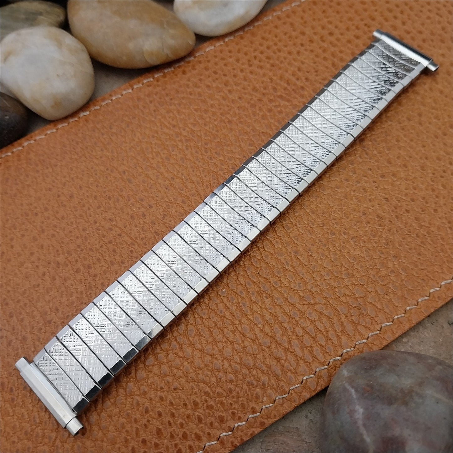 Vintage 18mm 20mm 22mm Stainless Steel Expansion NOS Classic Stretch Watch Band