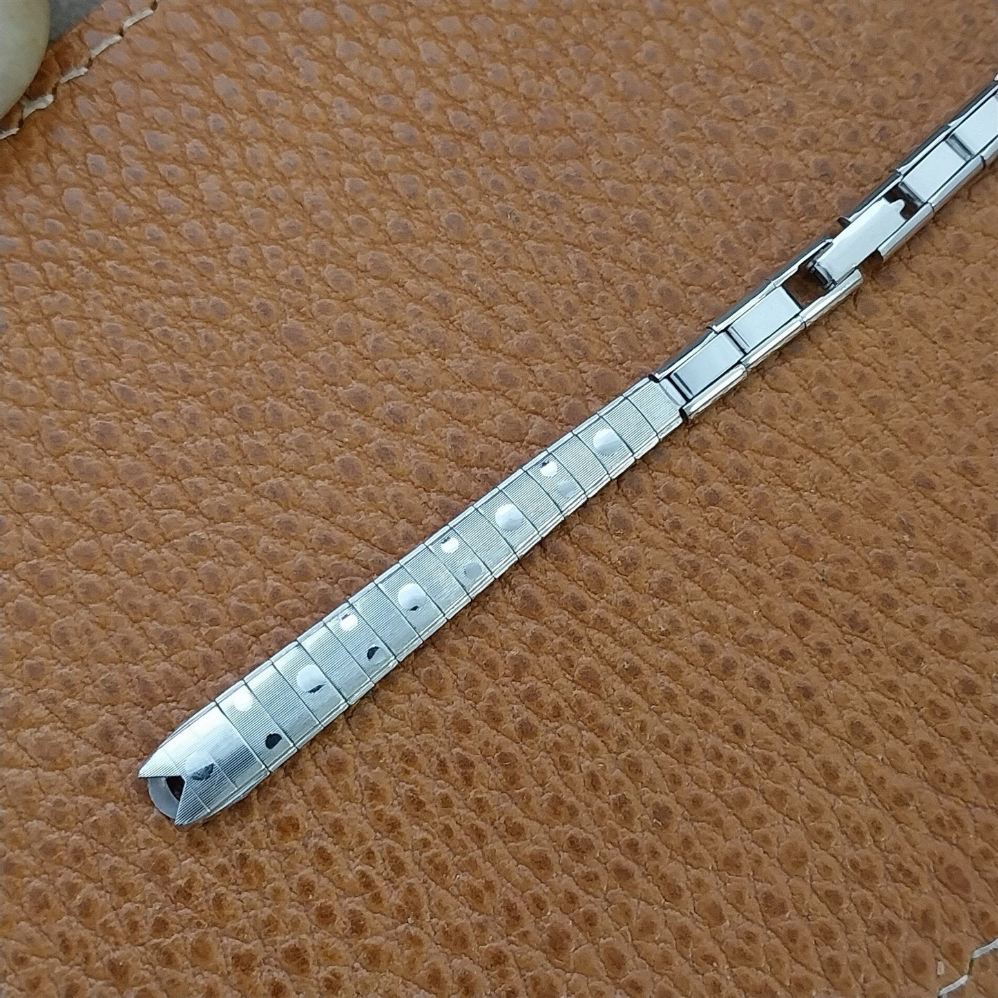 Ladies 10k White Gold MiraFlex MCM 1960s nos Unused Vintage Cocktail Watch Band