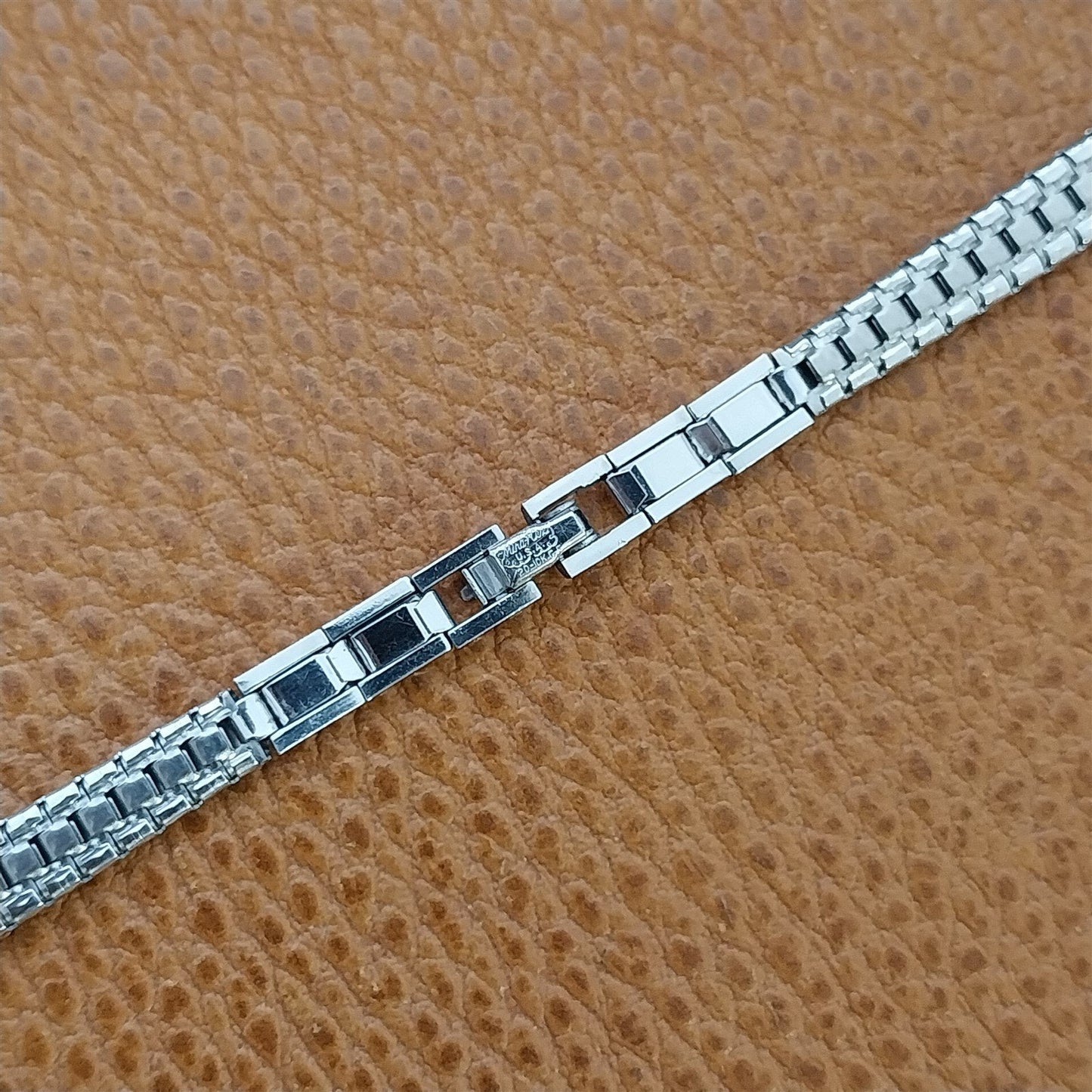 Ladies 10k White Gold MiraFlex MCM 1960s nos Unused Vintage Cocktail Watch Band