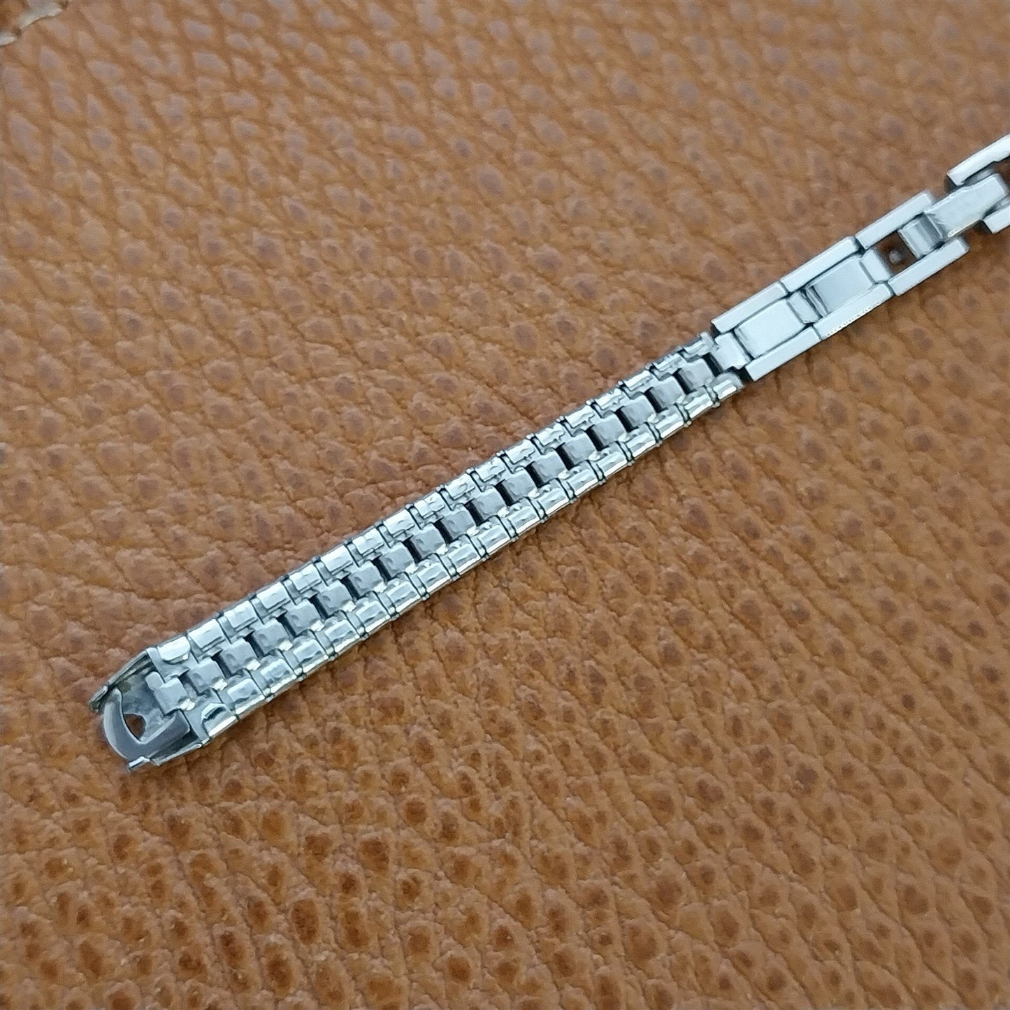 Ladies 10k White Gold MiraFlex MCM 1960s nos Unused Vintage Cocktail Watch Band