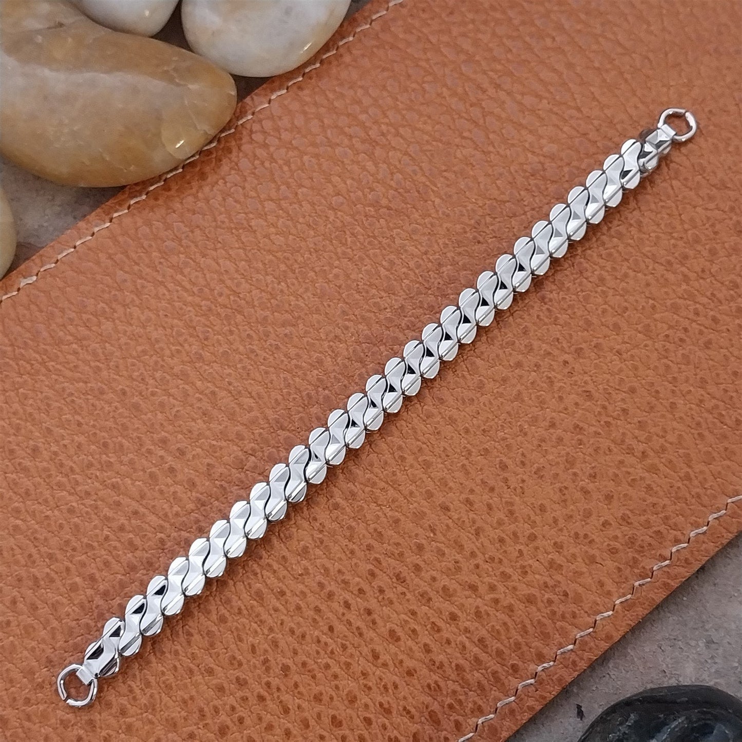 Ladies 10k White Gold-Filled Mark VII 1960 Unused Vintage Cocktail Watch Band