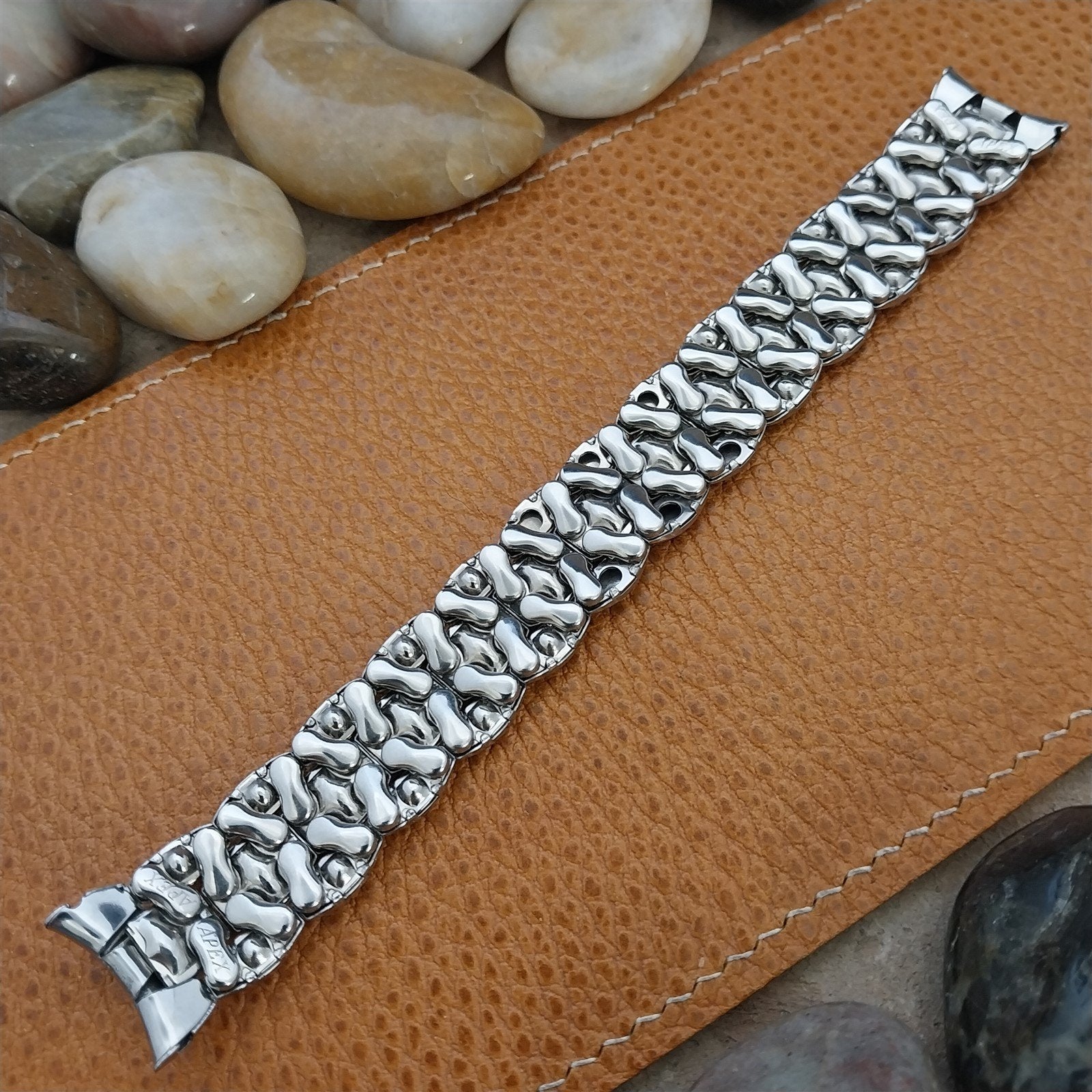 19mm Stainless Steel Apex Quadra Flex Classic 1950s Unused Vintage Watch Band