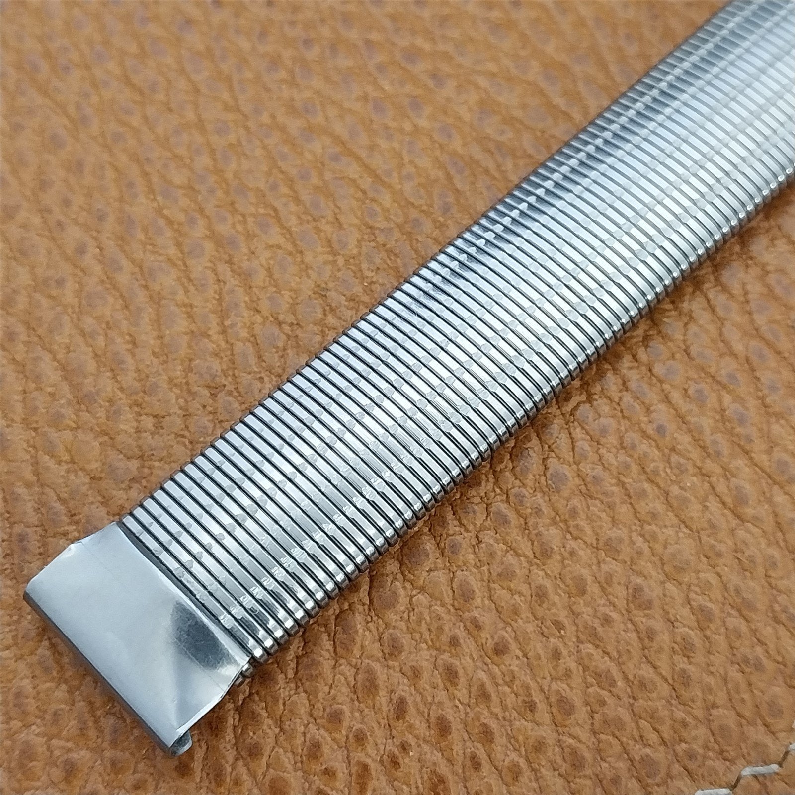 Vintage 1940s 5/8" Stainless Steel Perfection Slinky Stretch Unused Watch Band