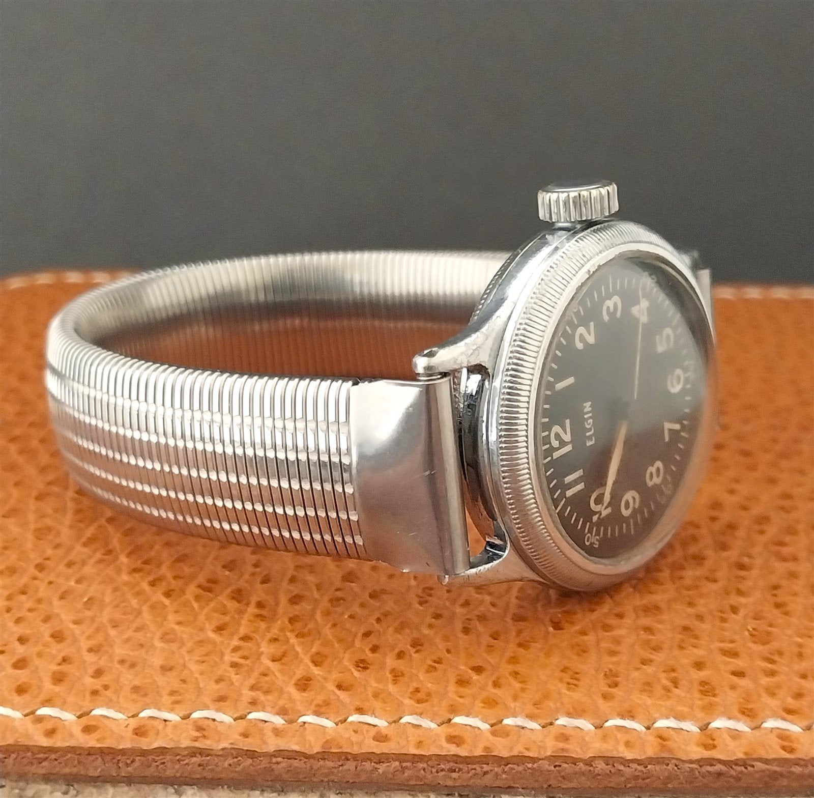 Vintage 1940s 5/8" Stainless Steel Perfection Slinky Stretch Unused Watch Band