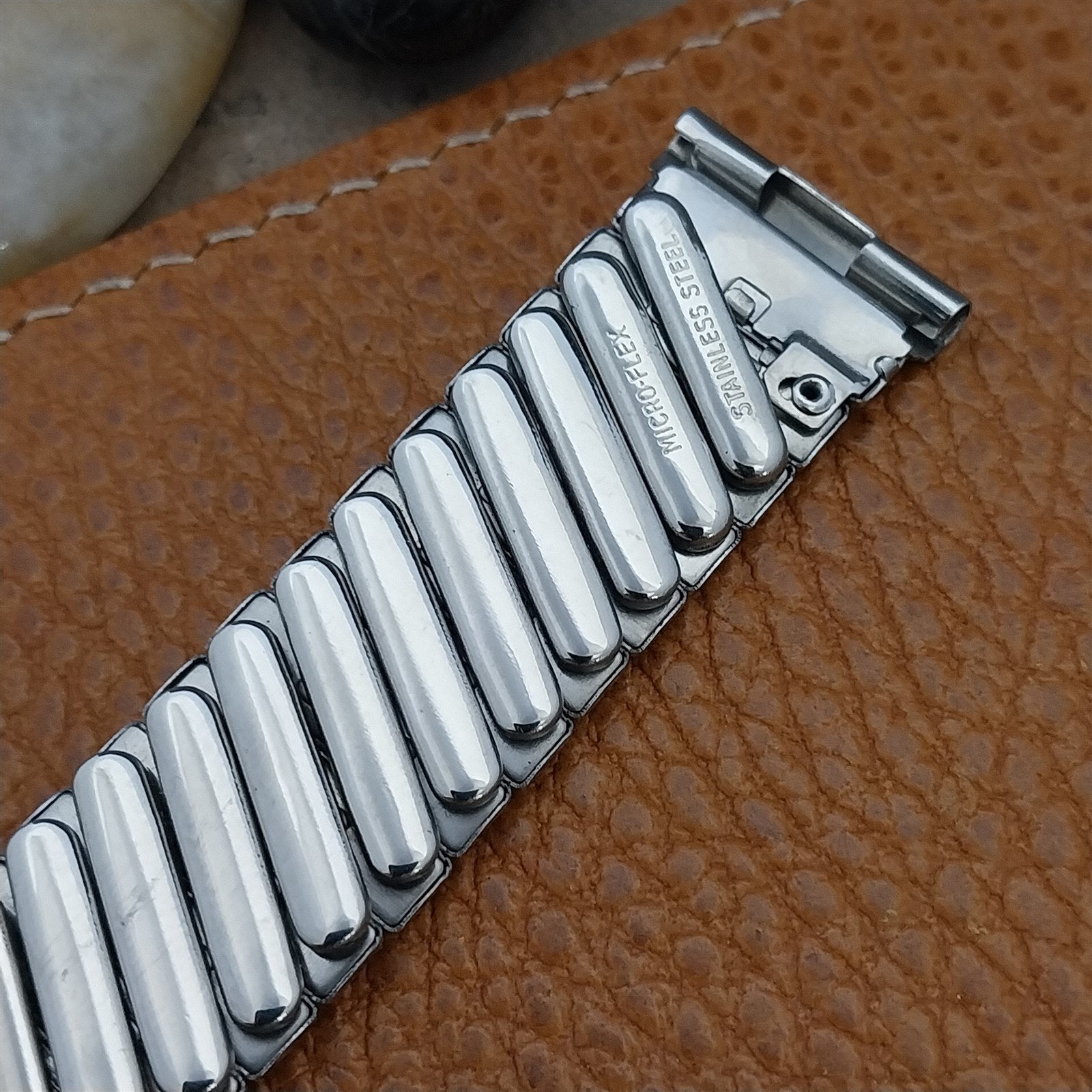 Vintage 19mm 18mm 16mm Micro-Flex Stainless Steel Expansion Unused Watch Band