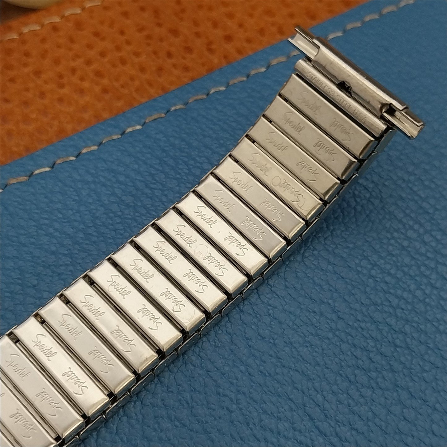 19mm 18mm Speidel Gold & Stainless Wide Long Unused 1970s Vintage Watch Band