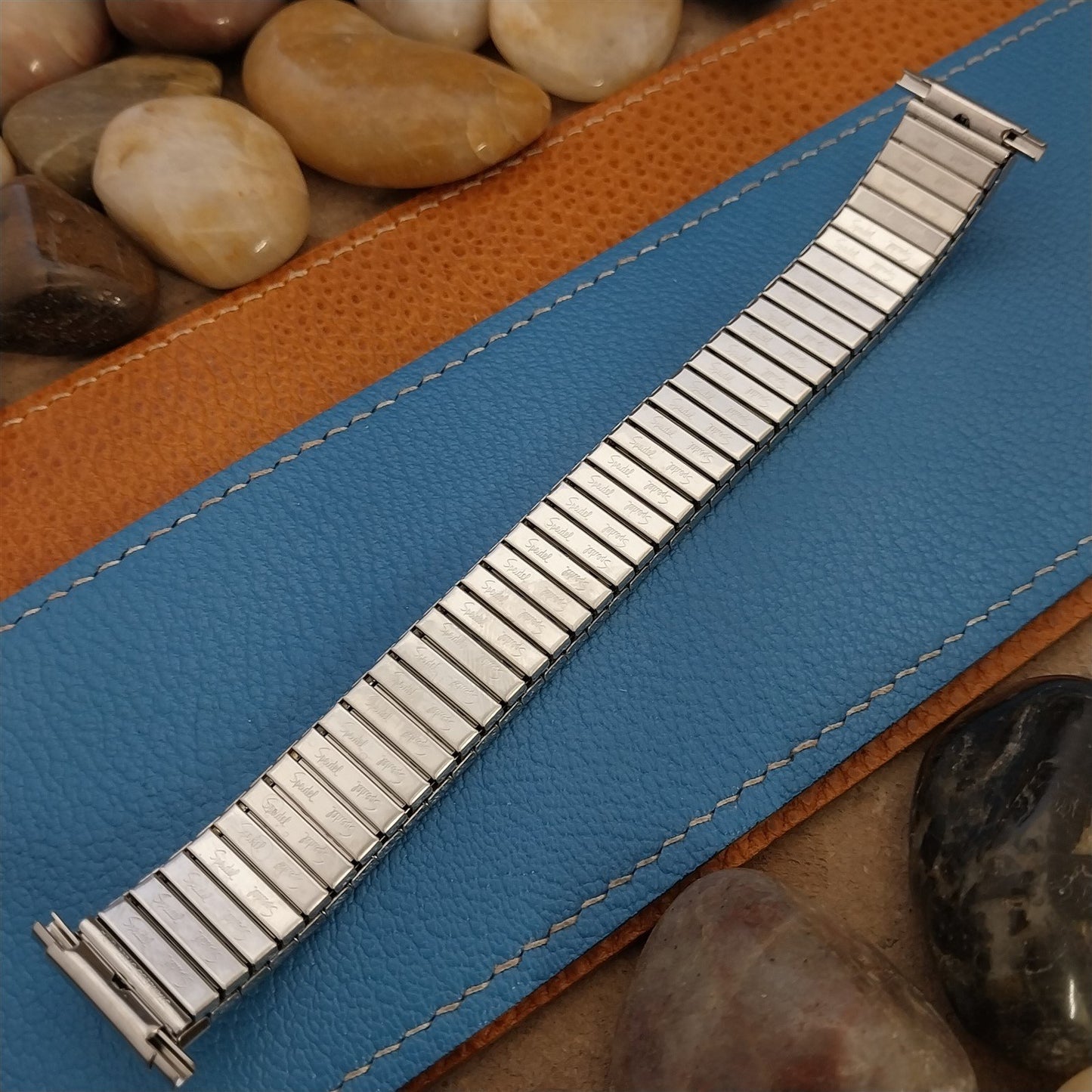 19mm 18mm Speidel Gold & Stainless Wide Long Unused 1970s Vintage Watch Band