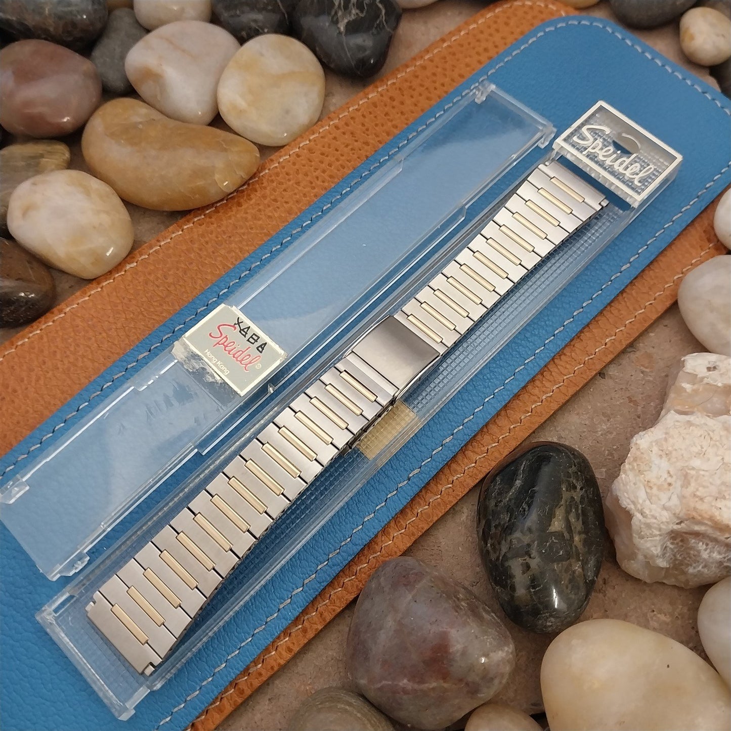 Vintage 19mm 20mm 22mm Speidel Gold & Stainless Steel 1970s-1980s Watch Band