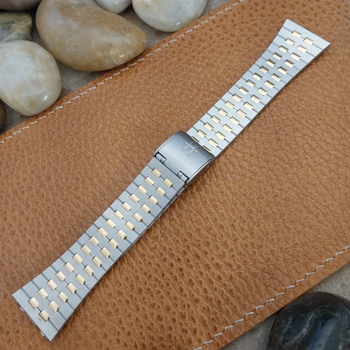 Vintage Hamilton Stainless & Gold-Tone Special Fit NOS Unused Classic Watch Band