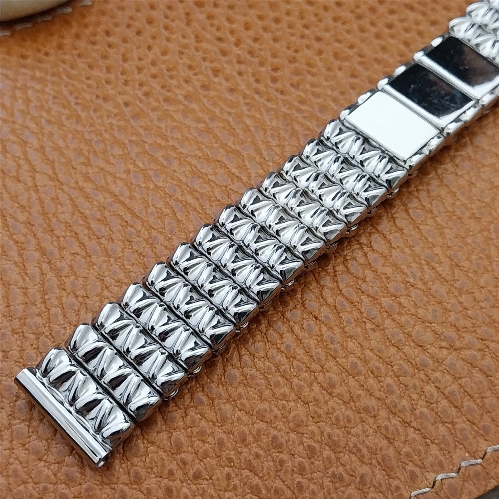 Vintage 5/8" Stainless Steel Bretton Engravable Classic 1940s Unused Watch Band