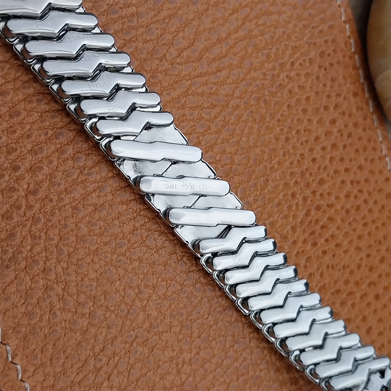 Vintage 5/8" Stainless Steel Bretton Engravable Classic 1940s Unused Watch Band