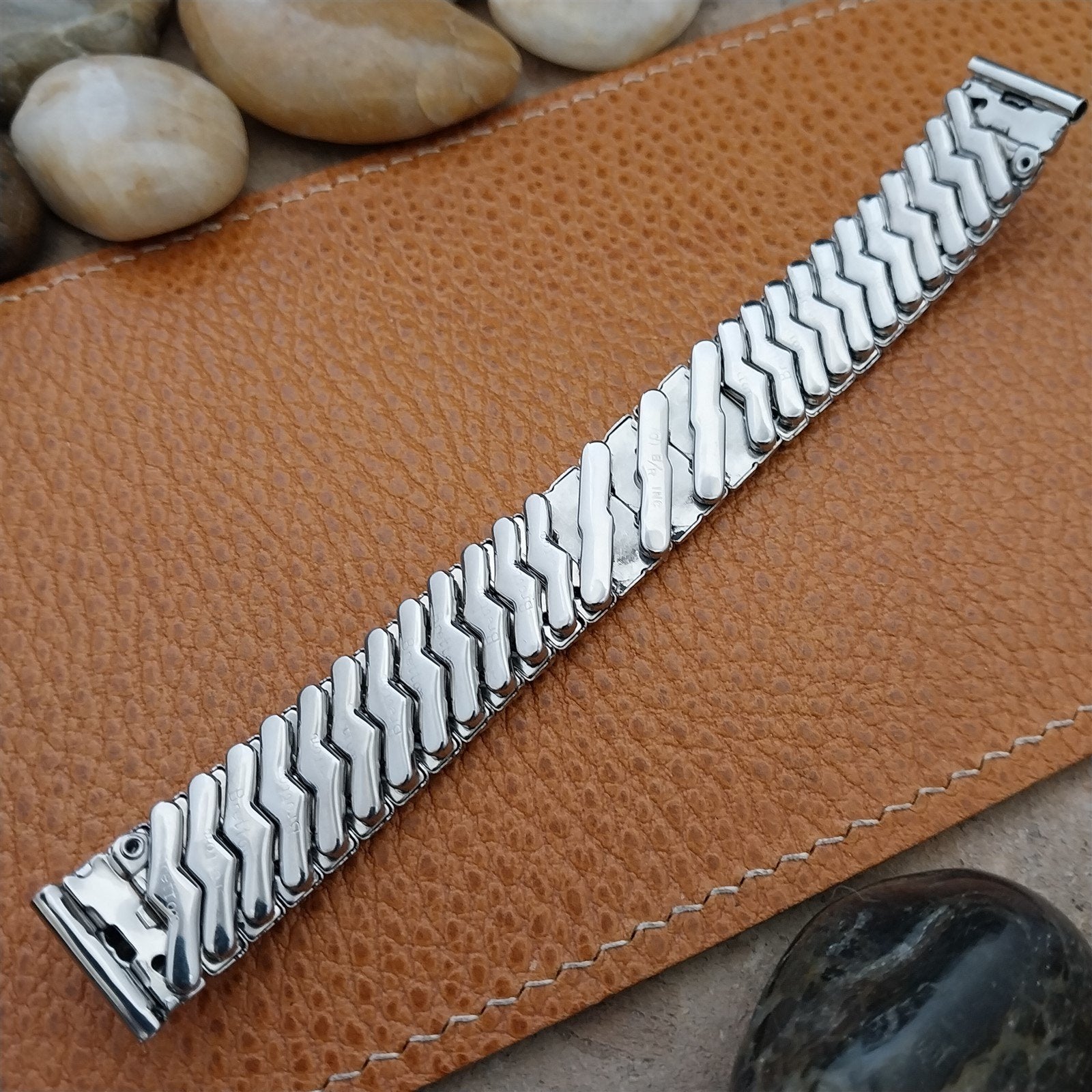 Vintage 5/8" Stainless Steel Bretton Engravable Classic 1940s Unused Watch Band