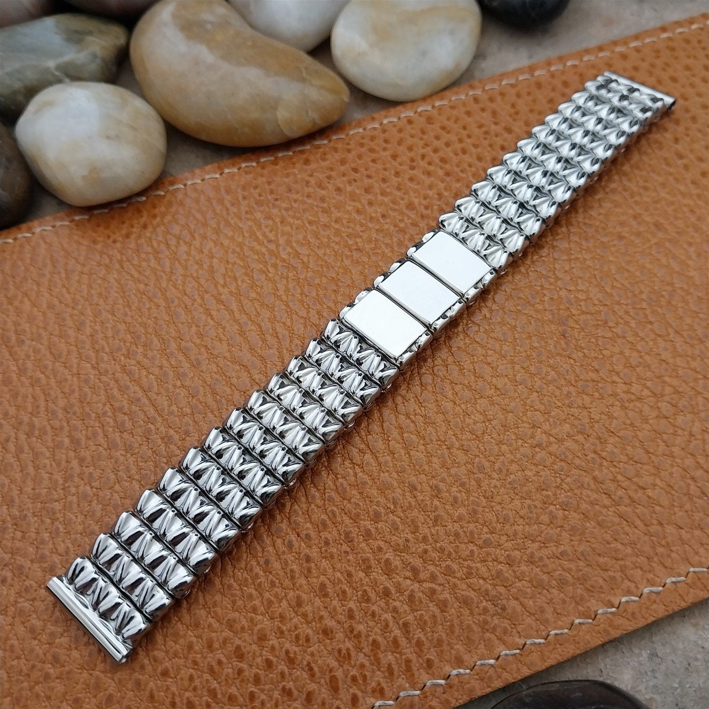 Vintage 5/8" Stainless Steel Bretton Engravable Classic 1940s Unused Watch Band