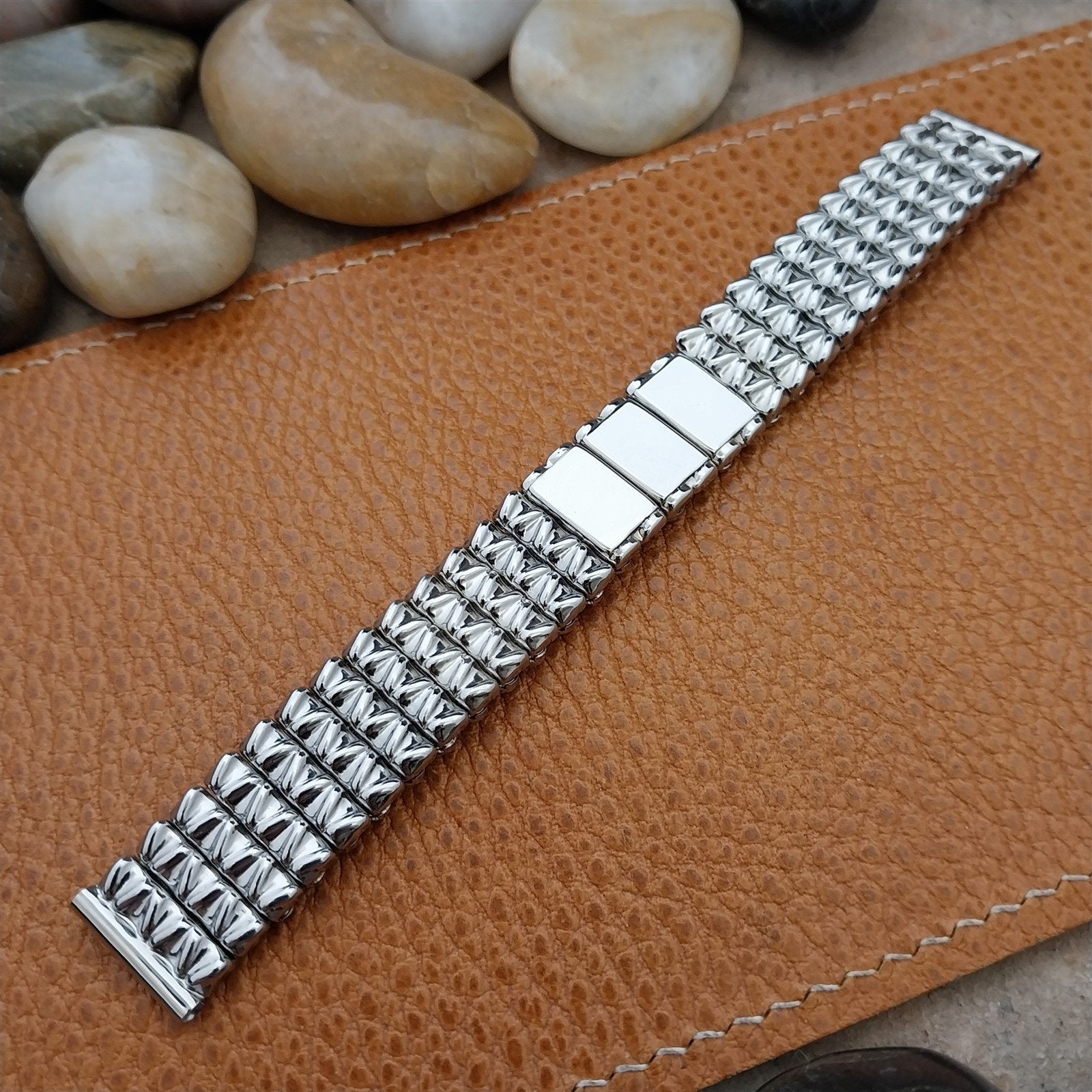 Vintage 5/8" Stainless Steel Bretton Engravable Classic 1940s Unused Watch Band