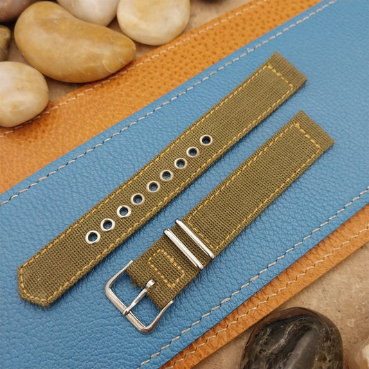 Vintage 16mm OD Green Long Canvas Military Classic 1940s-1950s Watch Band